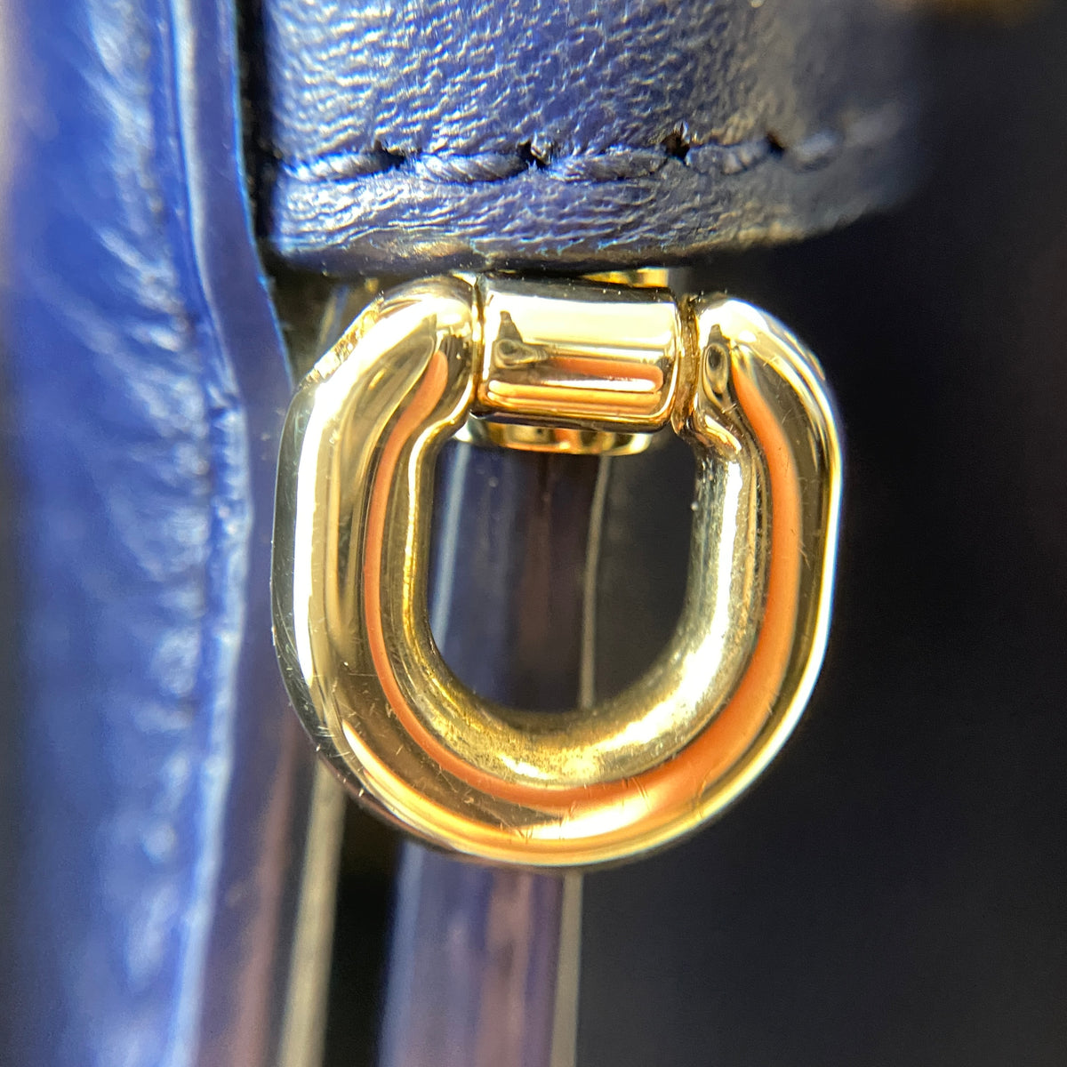 Christian Dior Diorever Navy Leather Top Handle Bag