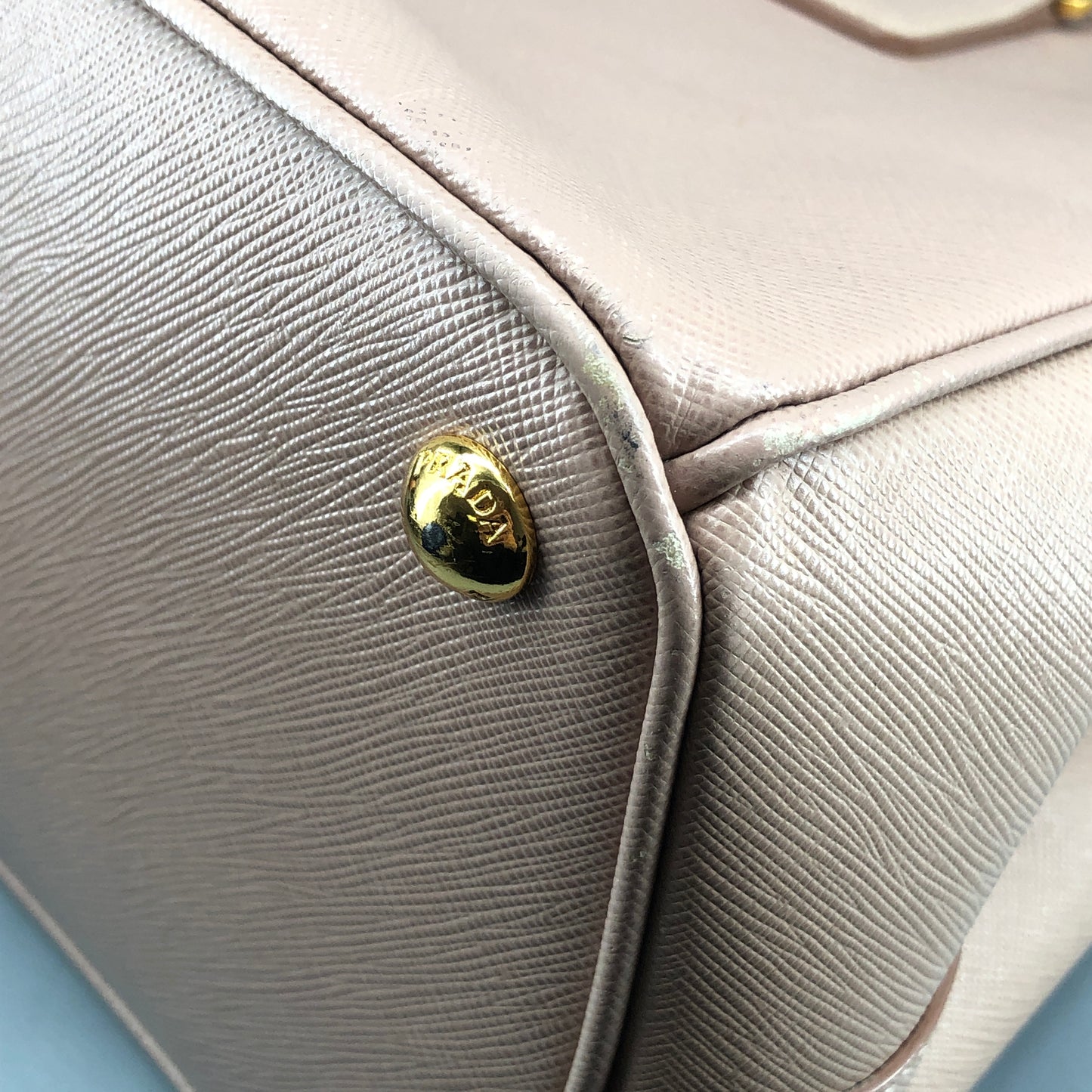 Prada Nude Saffiano Leather Galleria Large Tote Bag