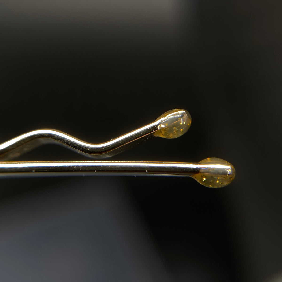 Chanel Gold Tone Crystal Square Hair Pin