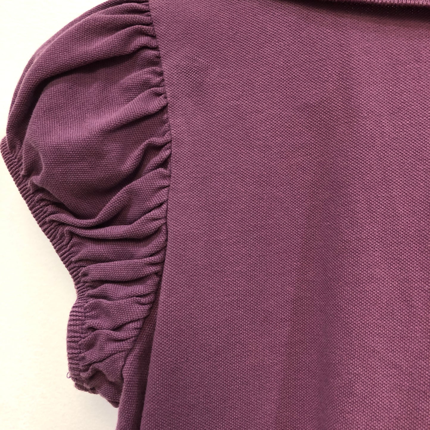 Burberry Brit Puff Short Sleeve Polo Shirt Size M Purple