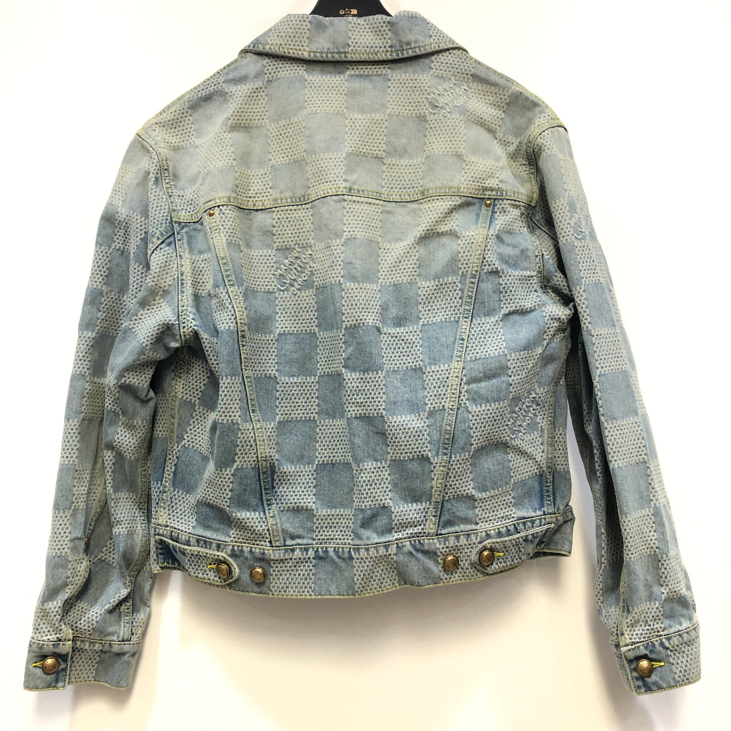 Louis Vuitton Blue Damier Denim Jacket Size 46