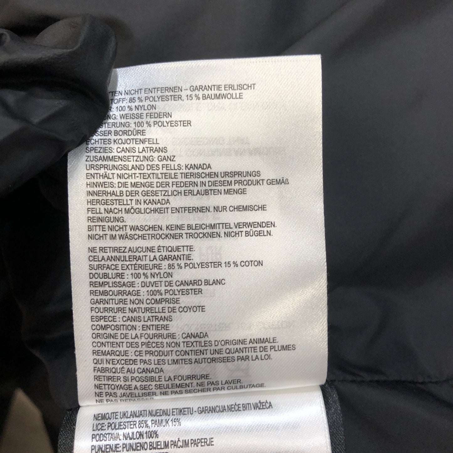 Canada Goose Long Down Parka Coat Size 2XS Black