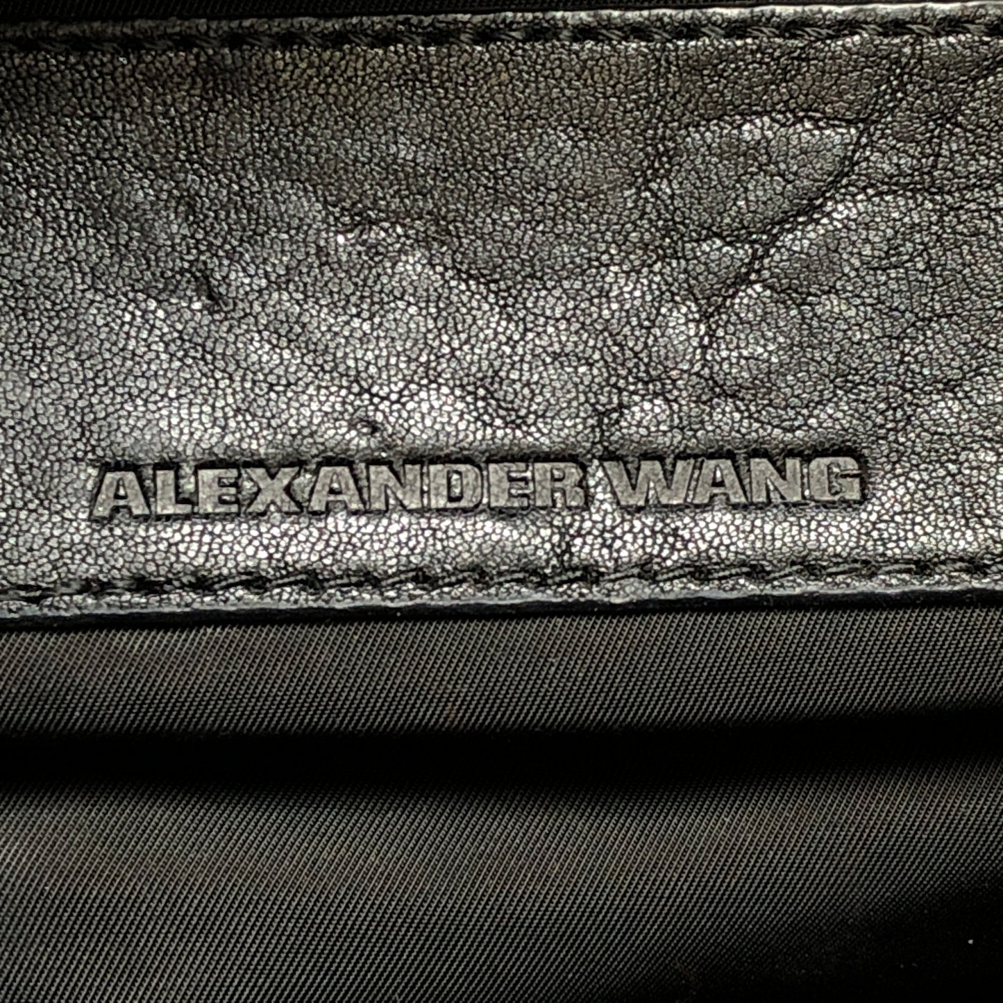 Alexander Wang Ruched Leather Studded Boston Bag Black