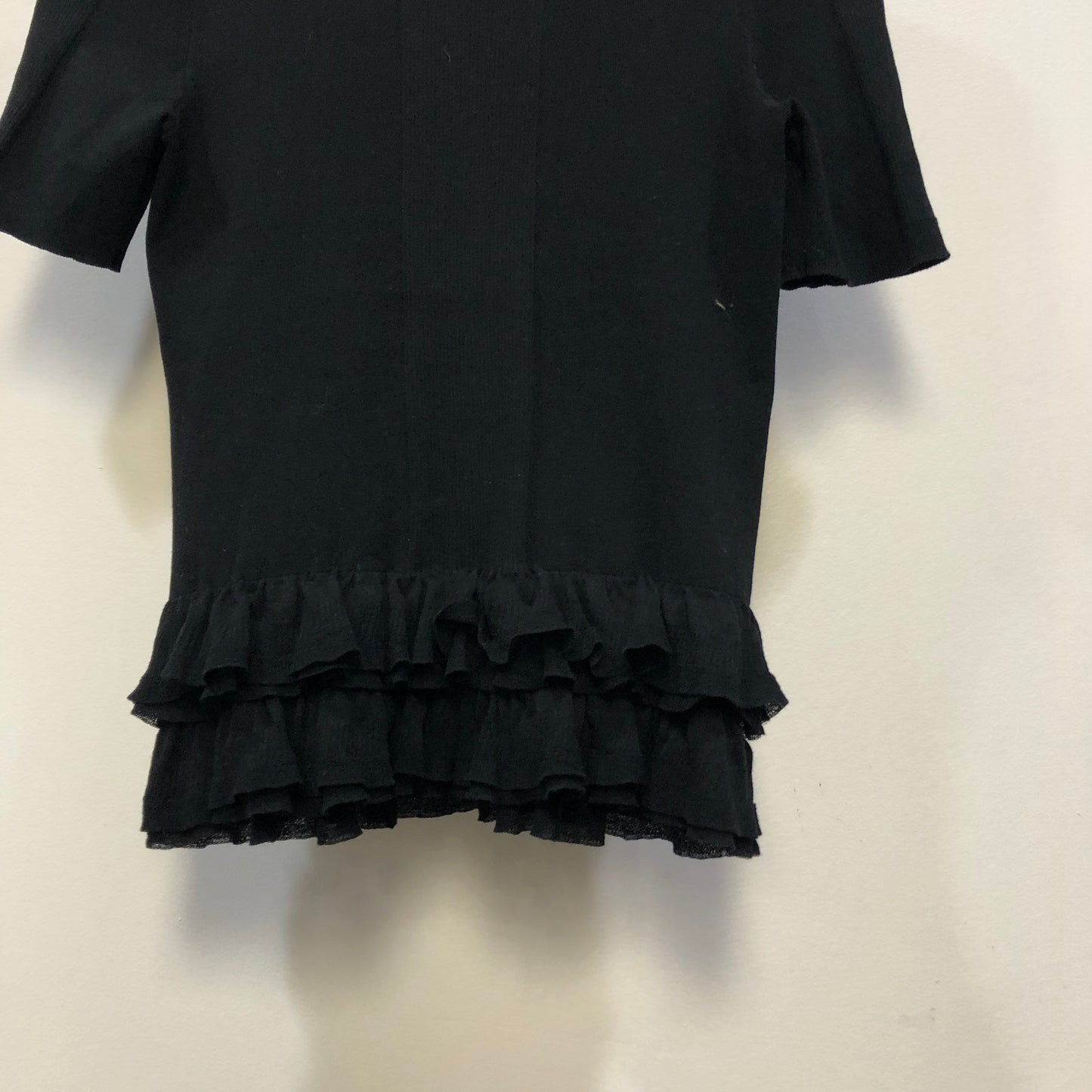 Chanel Black Knit Short Sleeve Top Size 36