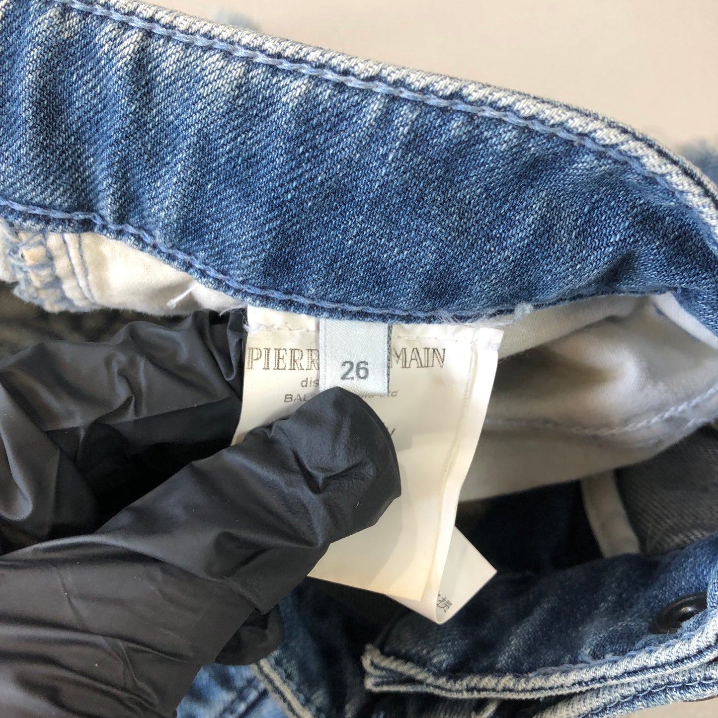 Balmain Distressed Denim Cut-Off Shorts Size 26