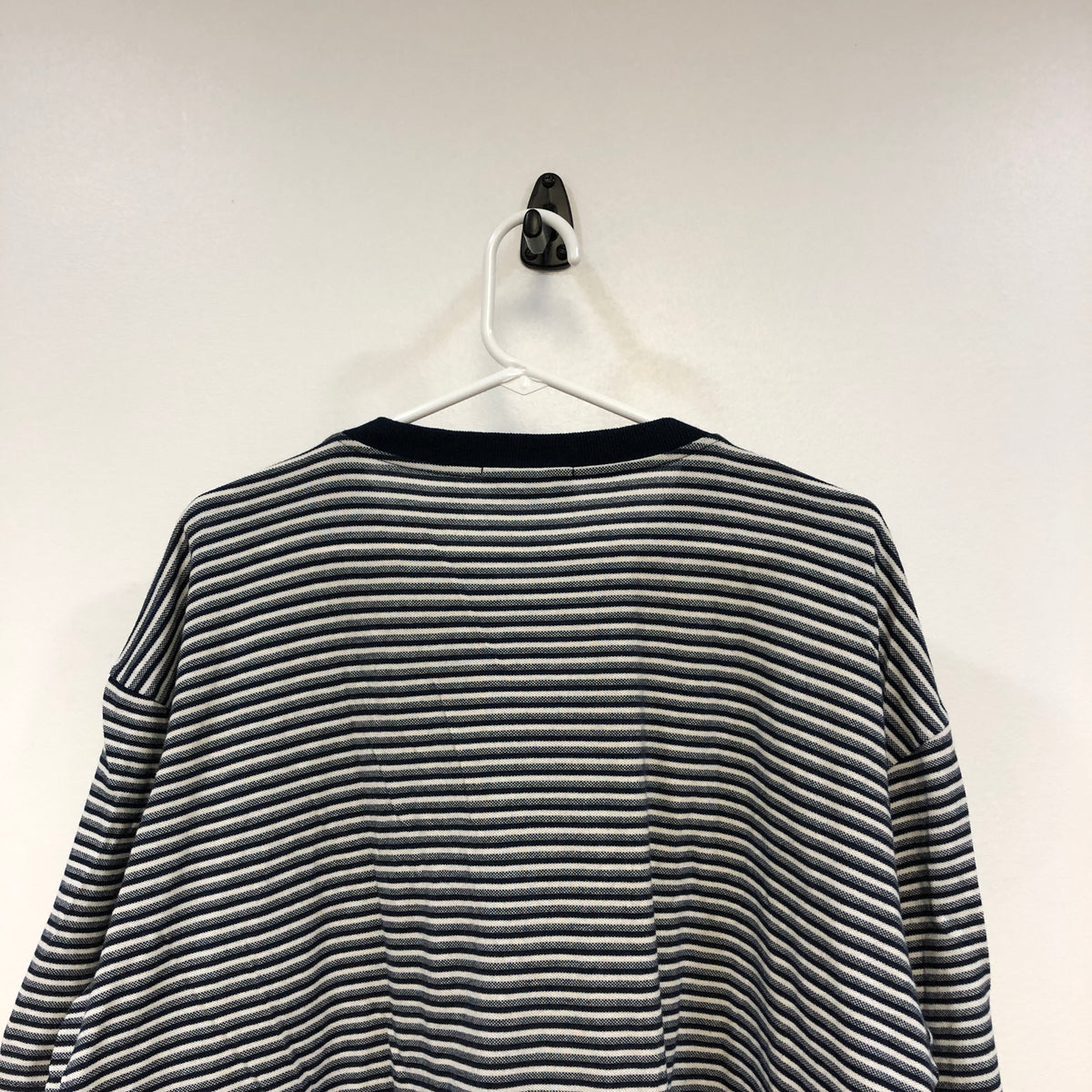 Lanvin Navy blue & white horizontal stripes T-shirt Size XXL