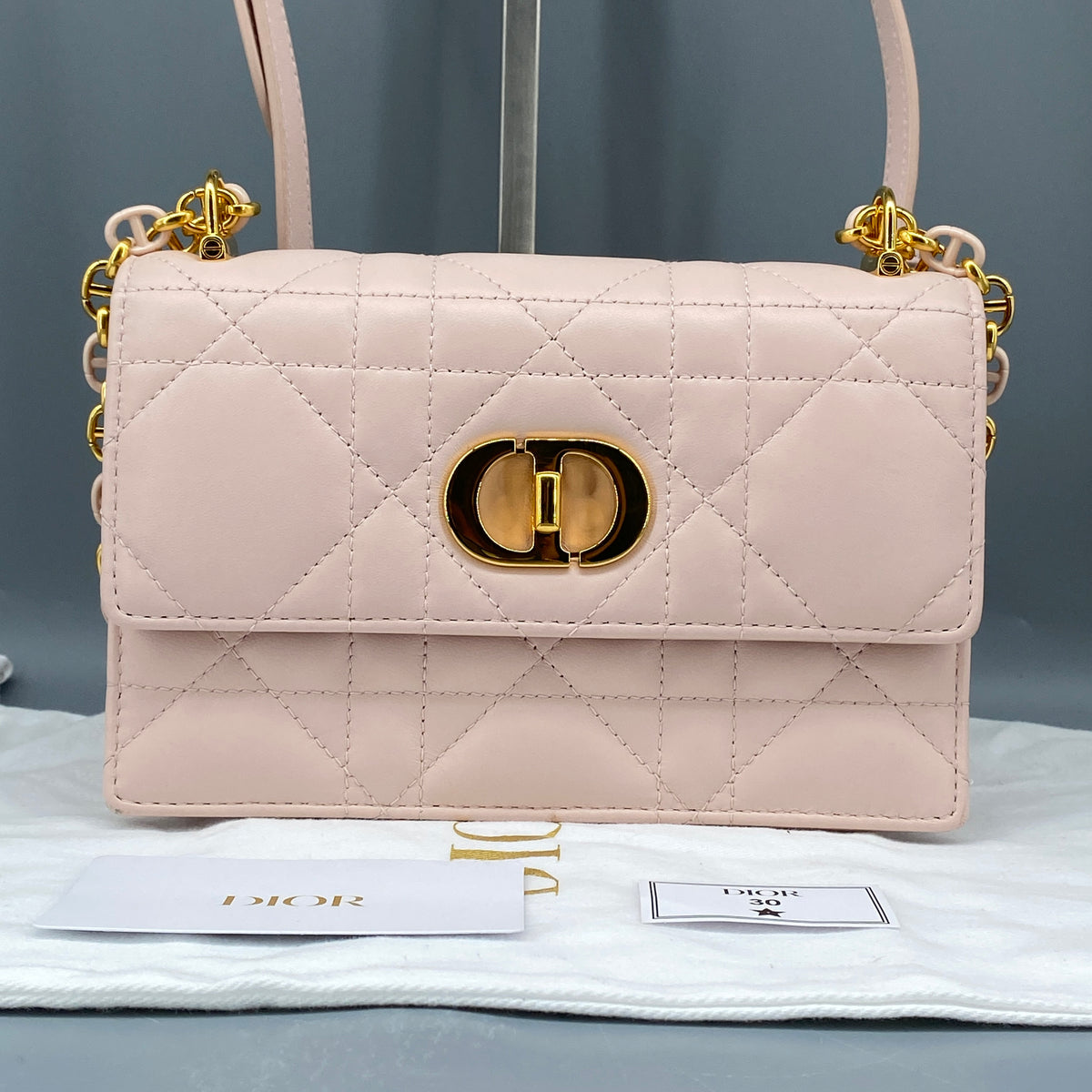 Christian Dior Miss Caro Mini Bag Powder Pink Lambskin
