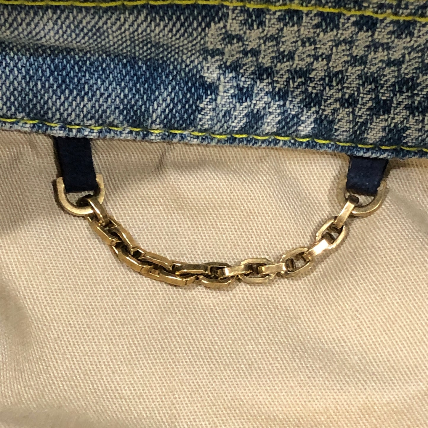 Louis Vuitton Blue Damier Denim Jacket Size 46
