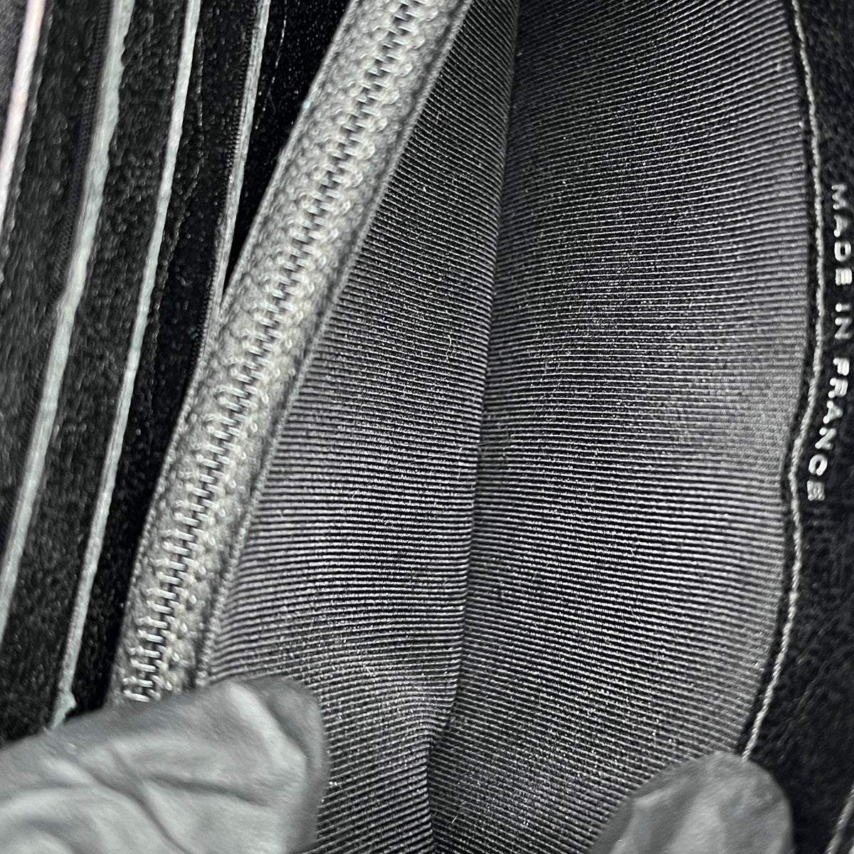 Chanel Black Leather Quilted Long Wallet