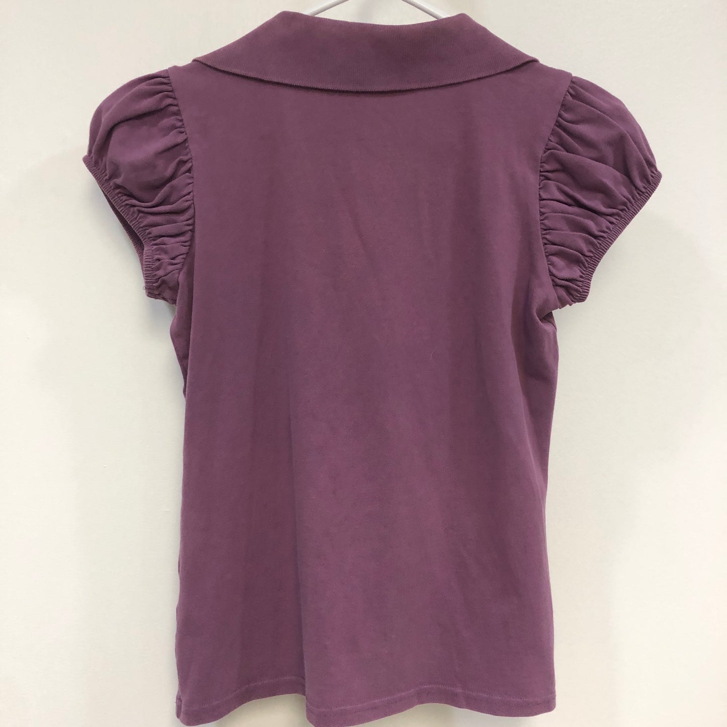 Burberry Brit Puff Short Sleeve Polo Shirt Size M Purple