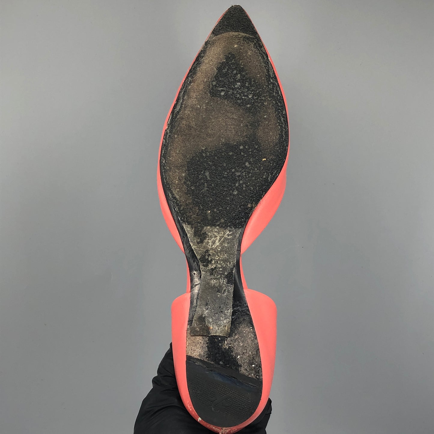 Roger Vivier Women's Strass Buckle D'Orsay Flats Size 39.5 Salmon Pink