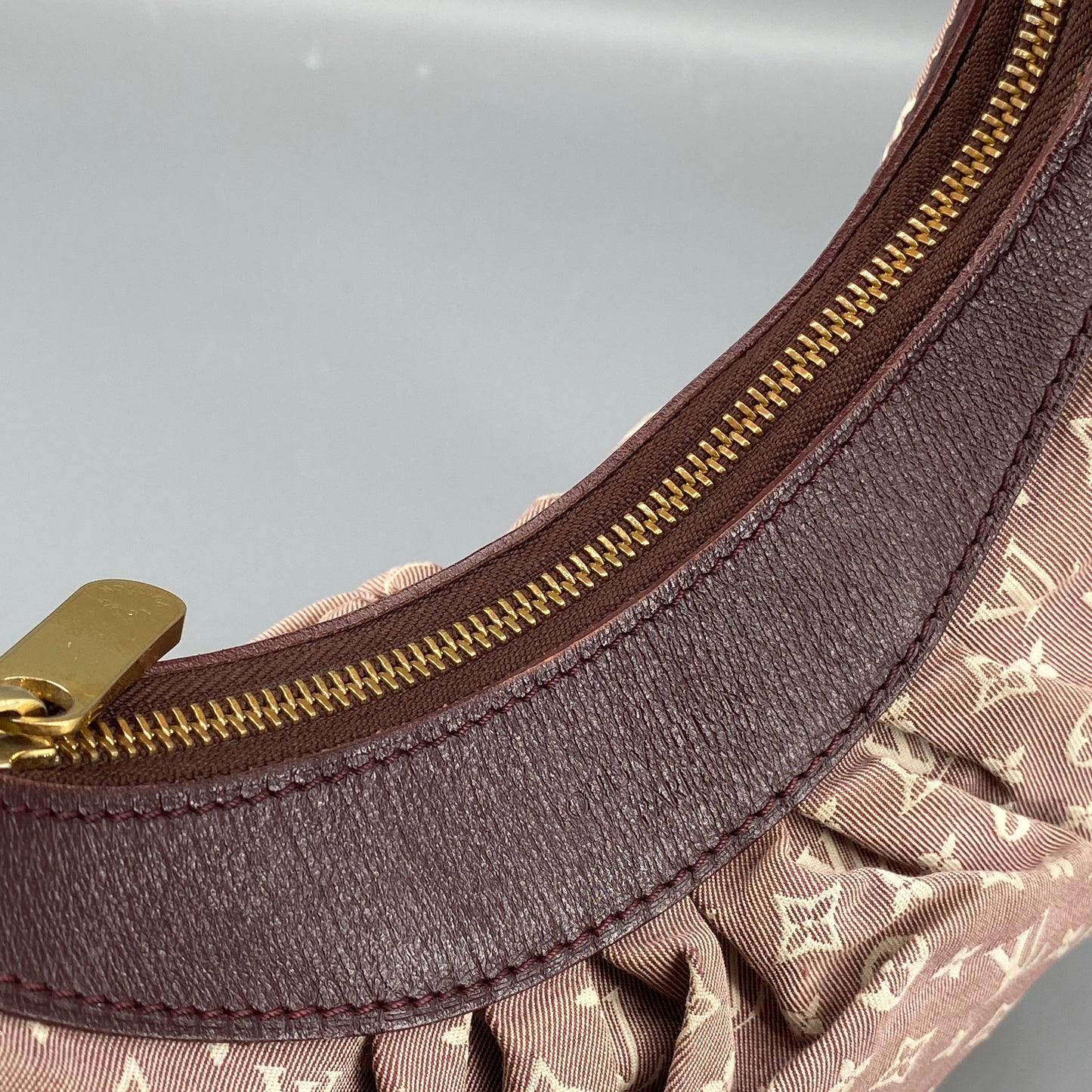 Louis Vuitton Dusty Rose Denim Monogram Mini Lin Hobo Shoulder Bag