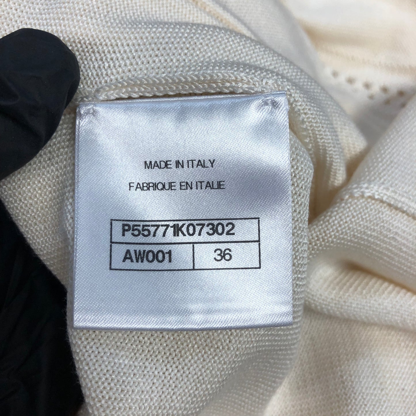 Chanel Knit Button Cardigan Jacket Size 36 Cream