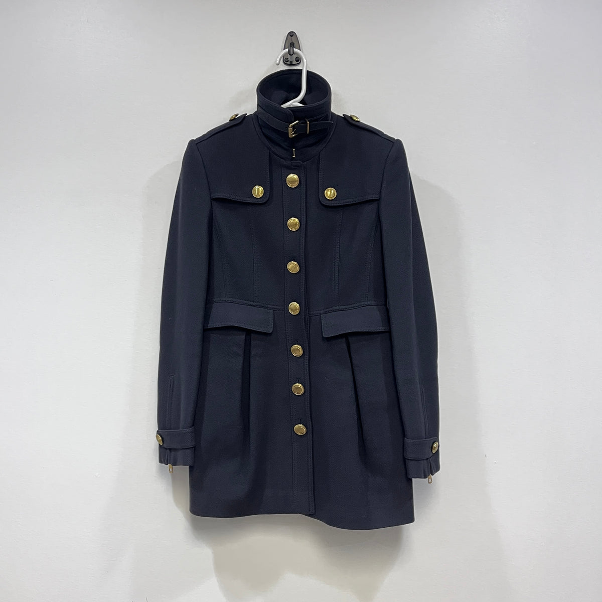 Burberry Navy Blue Military Trench Coat US size 4