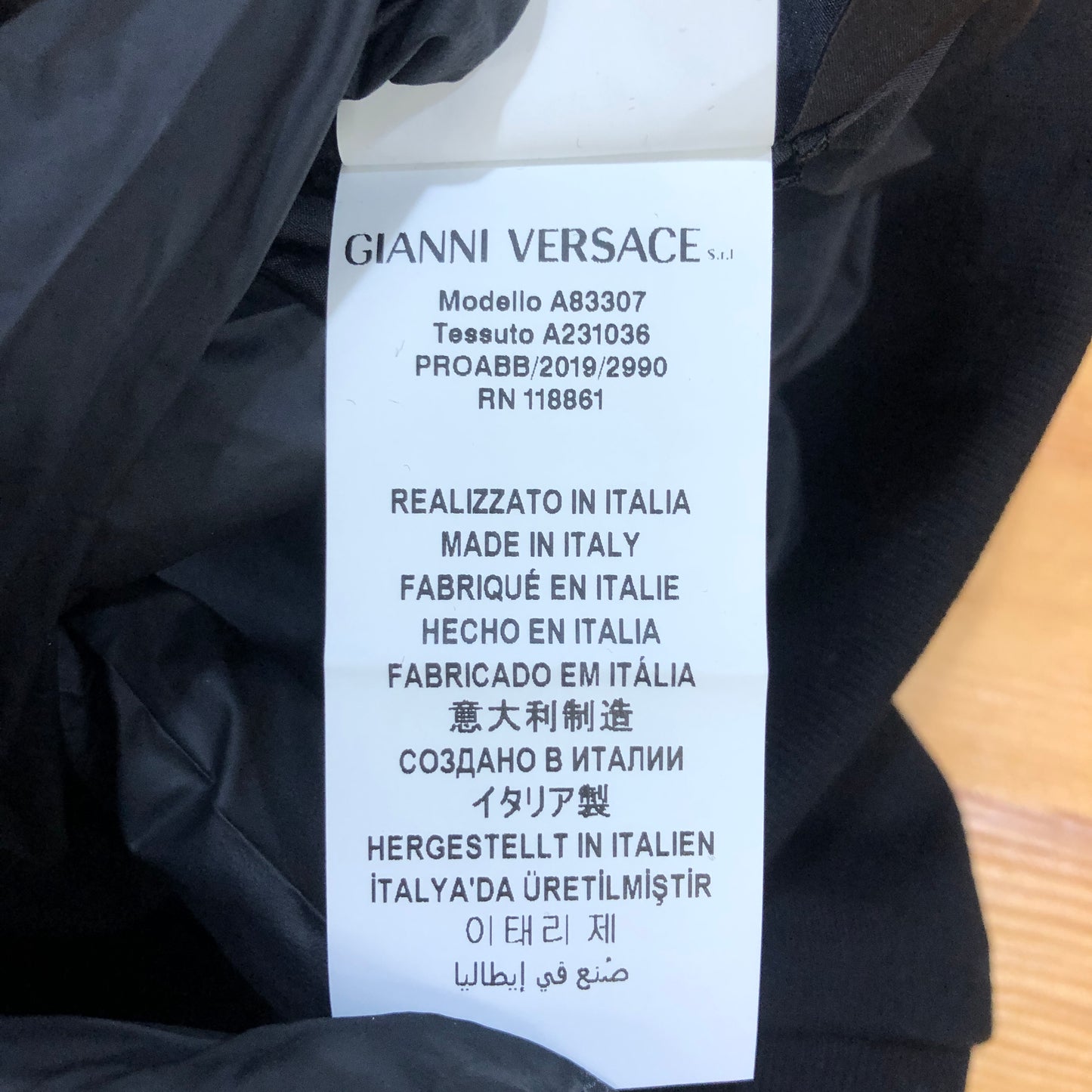Versace Black Baroque Print Zip-Up Hoodie Size 40