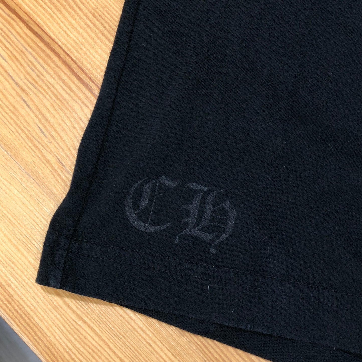 Chrome Hearts Black Gradient Graphic Print Short Sleeve T-shirt Size L