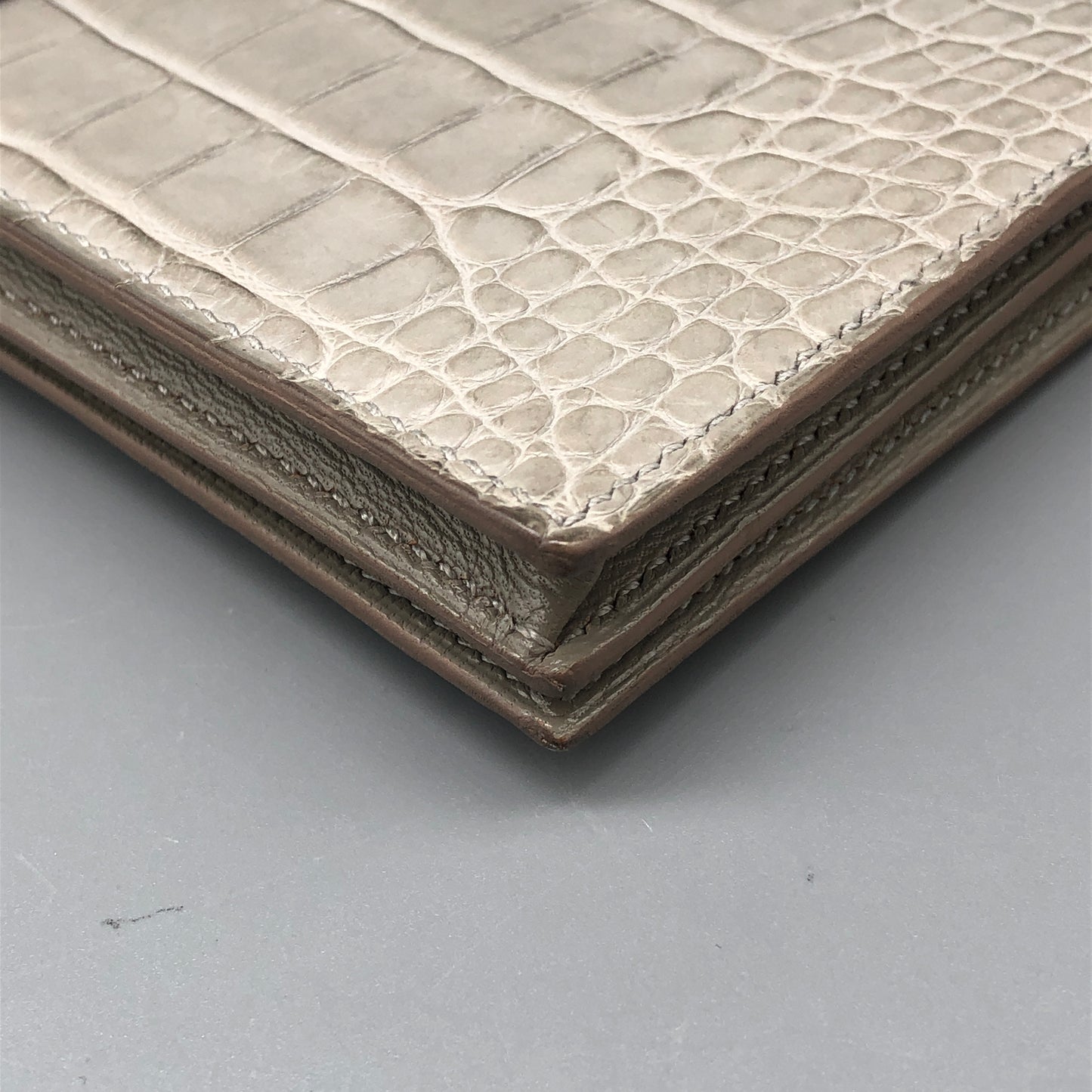 Hermes Grey Alligator Long Wallet