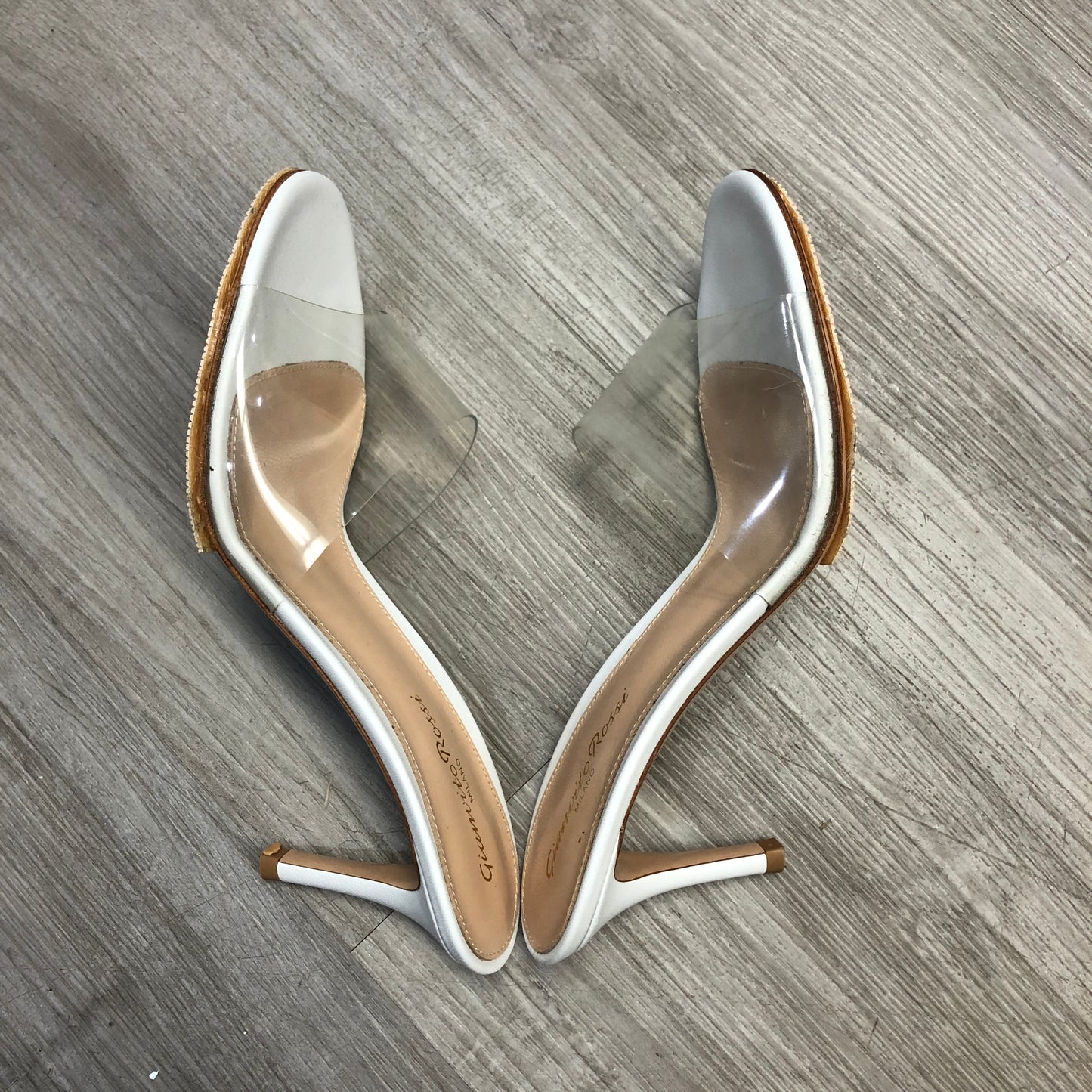 Gianvito Rossi Plexi  Clear/White Pumps 36.5