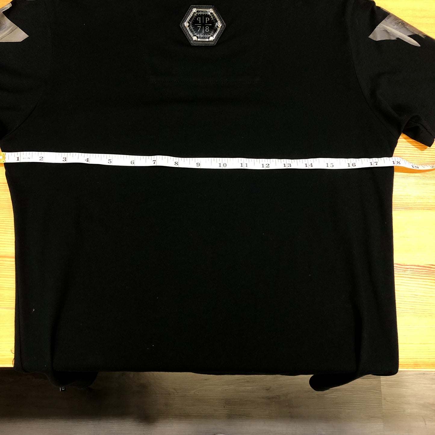 Philipp Plein American Flag Skull Graphic T-Shirt Size S