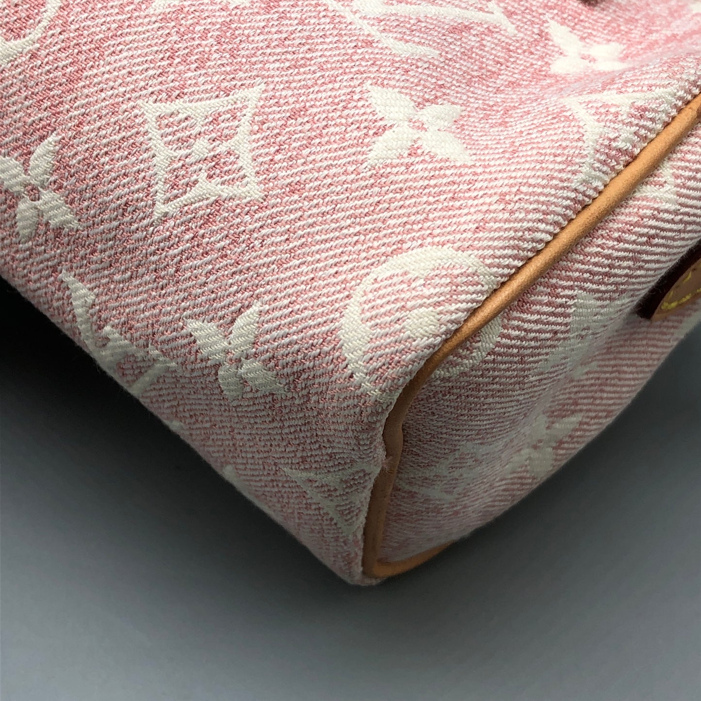 Louis Vuitton Nano Speedy Light Pink Monogram Denim Handbag