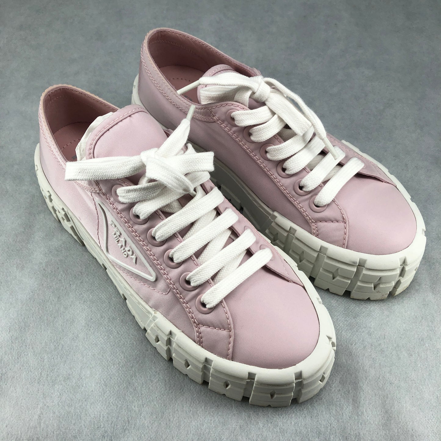 Prada women's Re-Nylon Platform Sneakers Pink Size 37.5