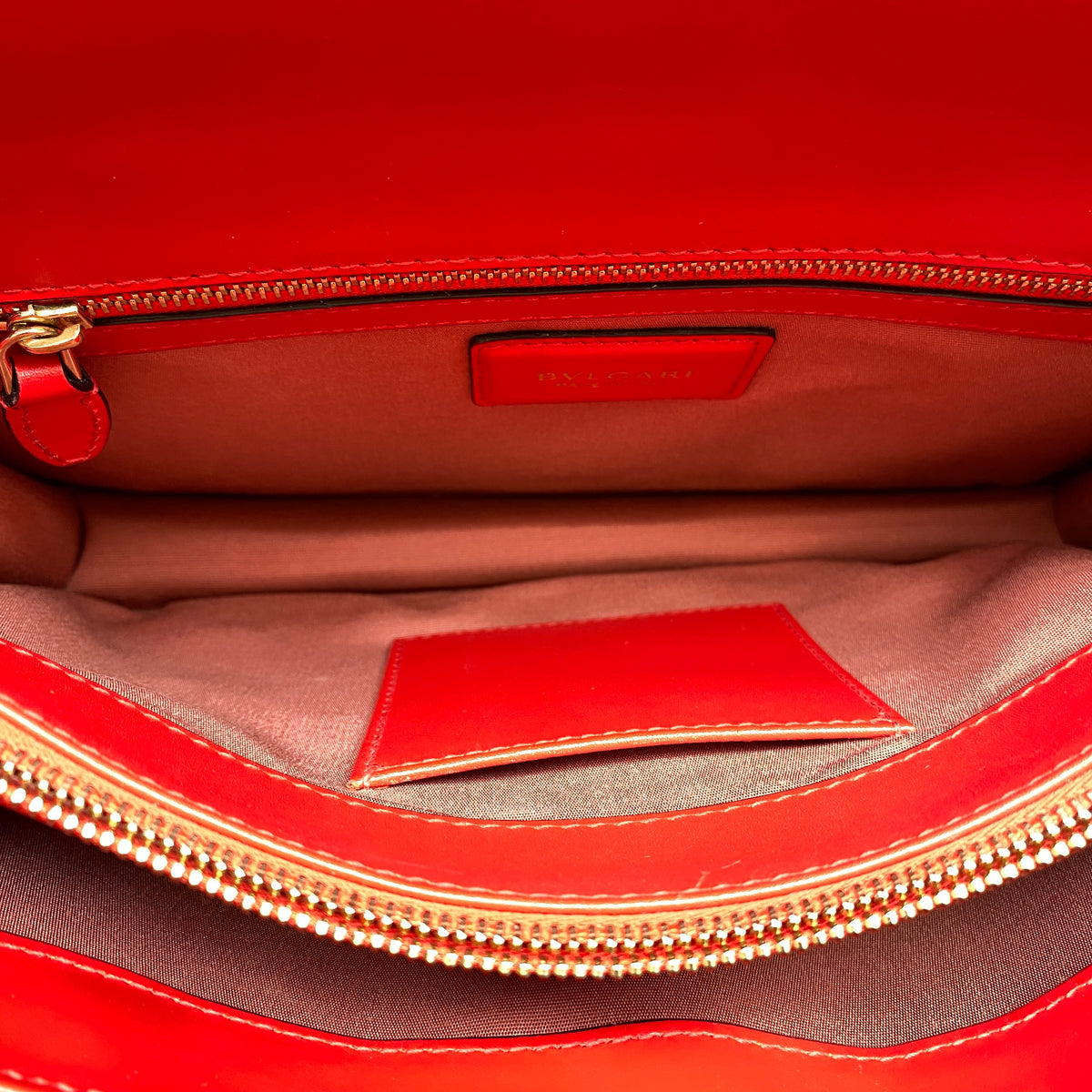 Bvlgari Serpenti Forever Shoulder Bag Red Leather