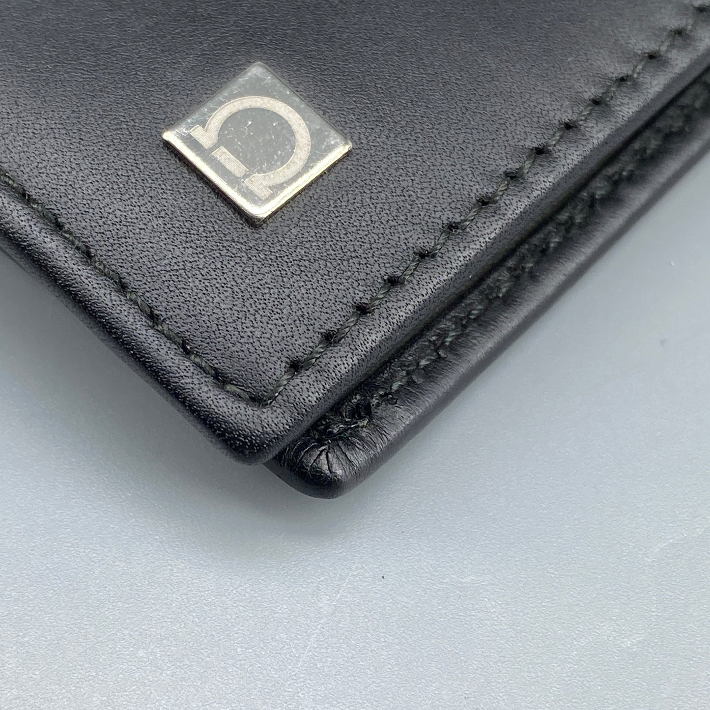 Ferragamo Black Smooth Leather Bi-fold Short Wallet