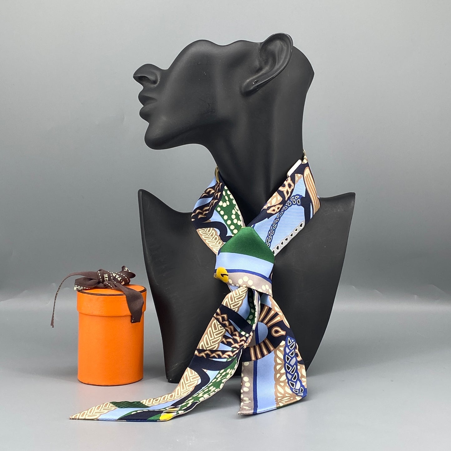 Hermes Multi‑Color Twilly Silk Scarf