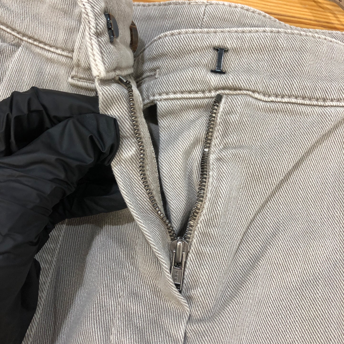Brunello Cucinelli Grey Straight-Leg Cotton Pants Size 38