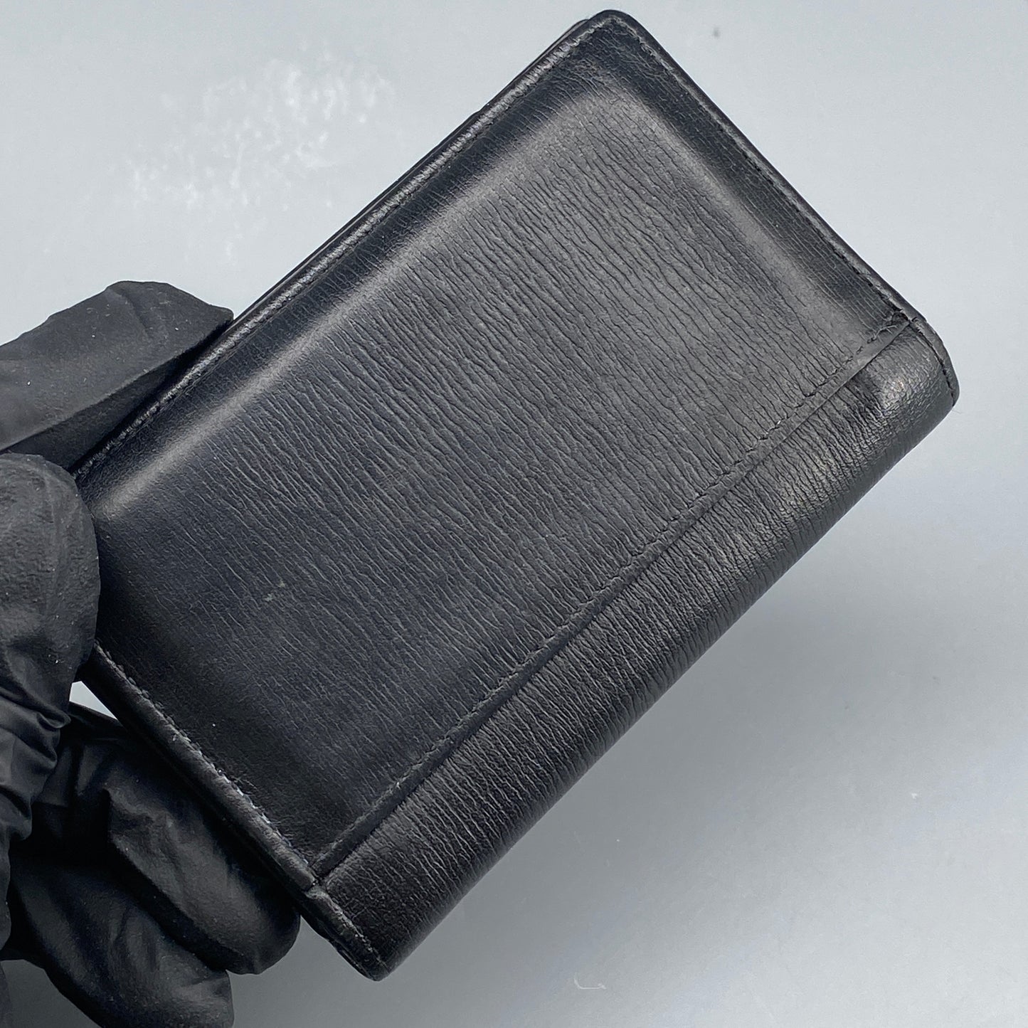 Montblanc Black Textured Leather Bifold Card Wallet