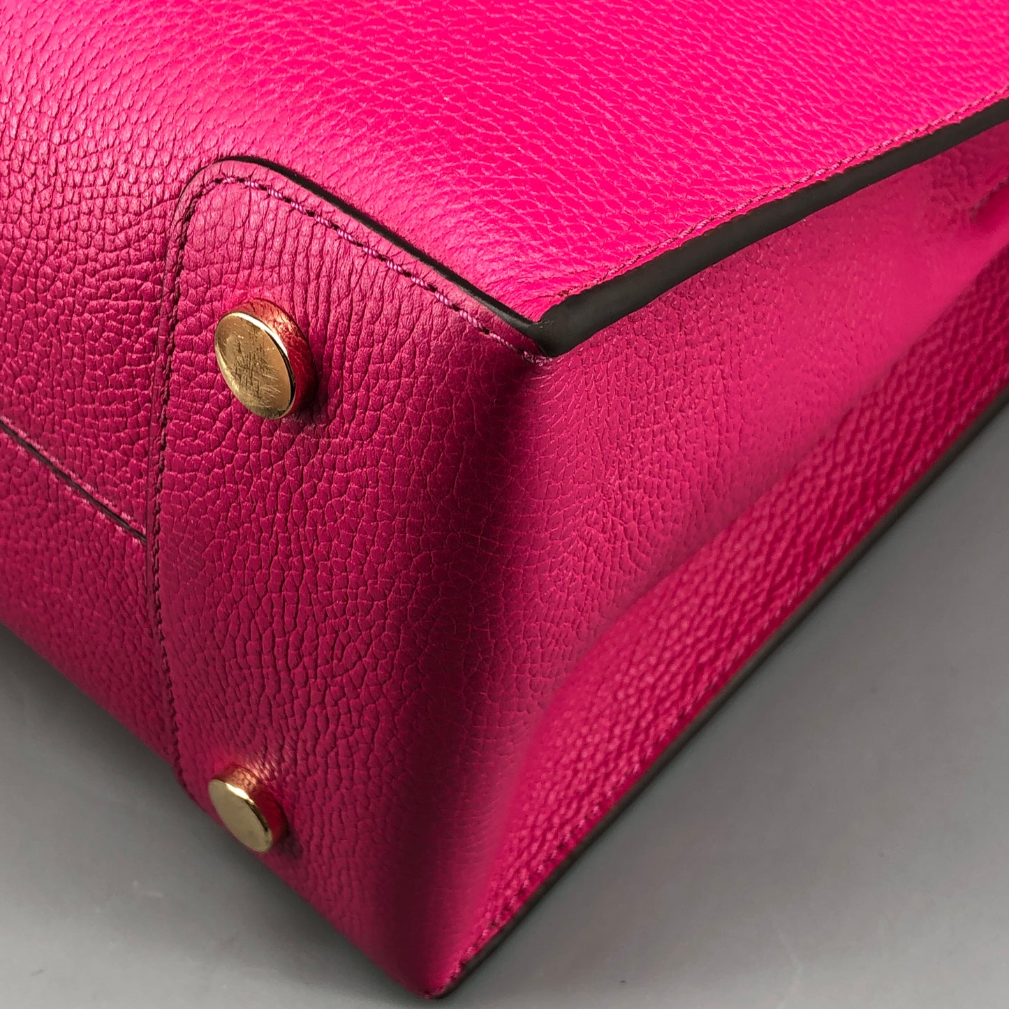 Michael Kors Pebbled Leather Tote Shoulder Hand Bag Hot Pink