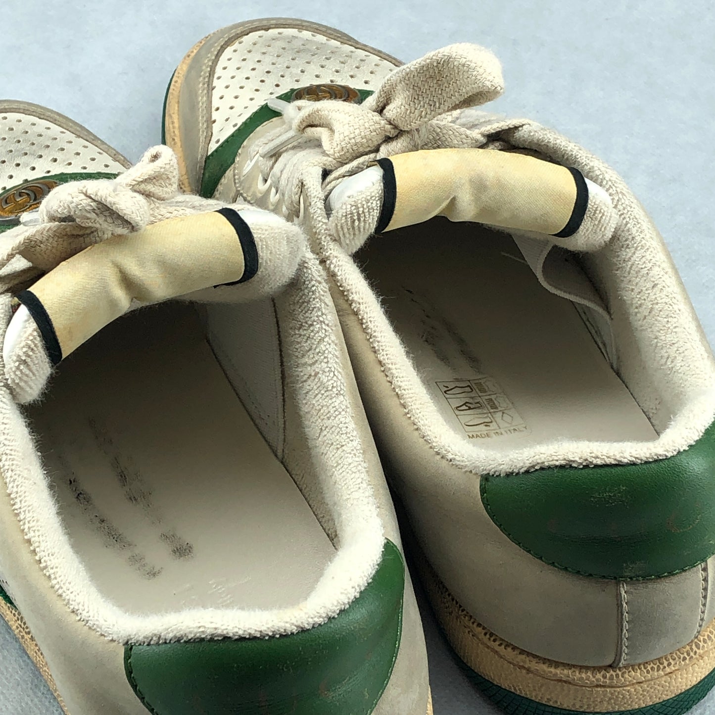 Gucci Ace Web Stripe Sneakers White Green Women’s Size 35.5