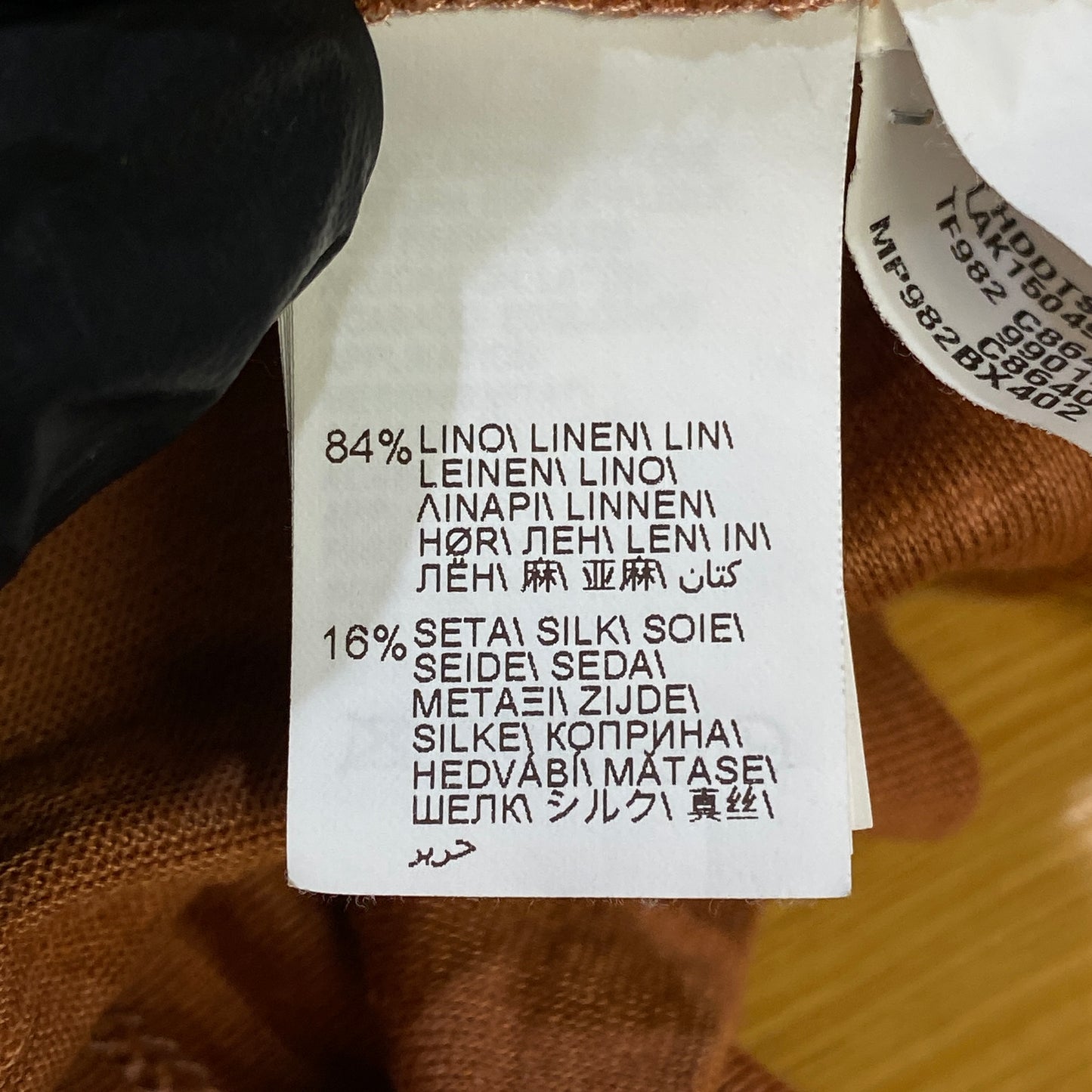 Brunello Cucinelli Rust V Neck Short Sleeve Top Bust 19.5in