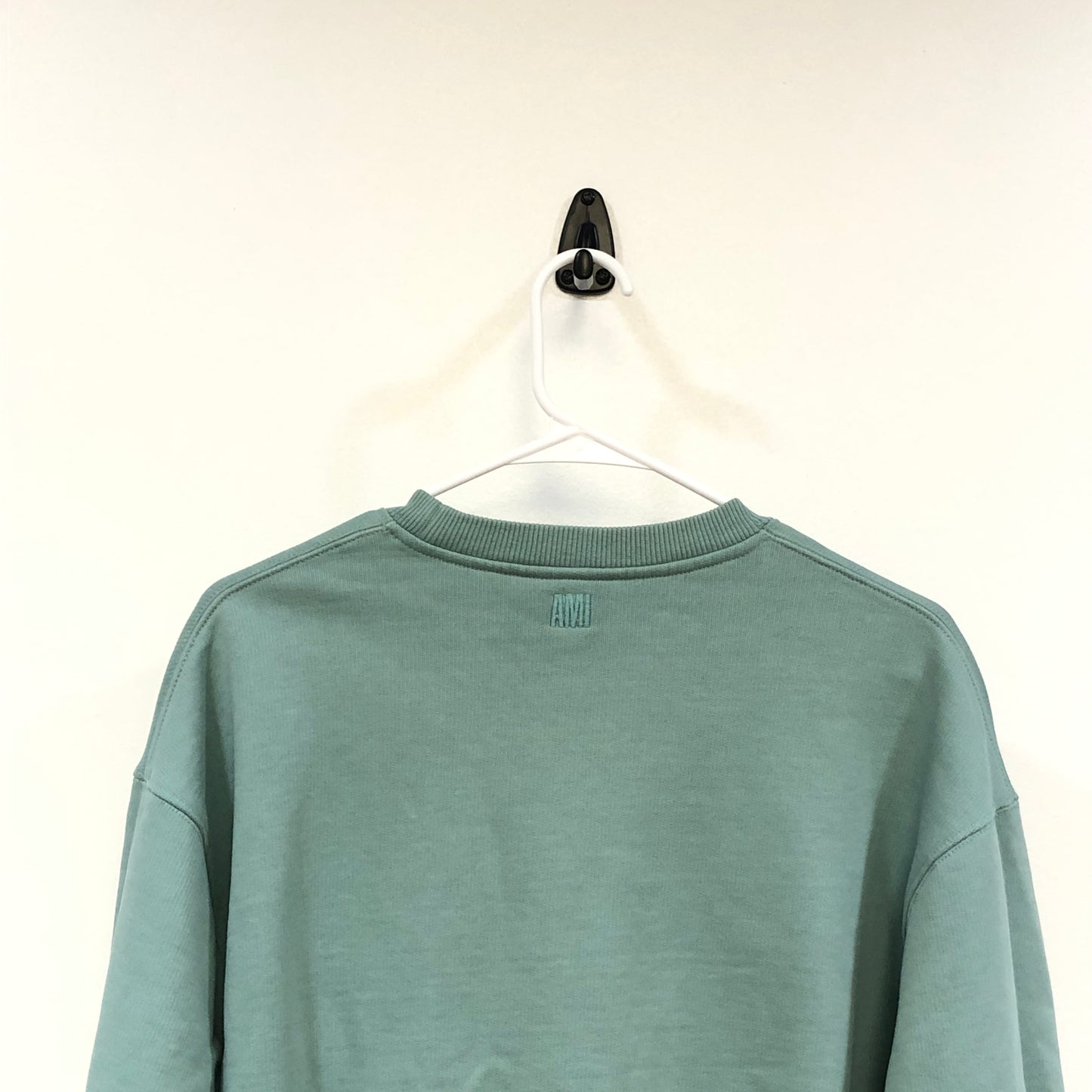Ami Mint Green Crew Neck Long Sleeve Sweatshirt Size M