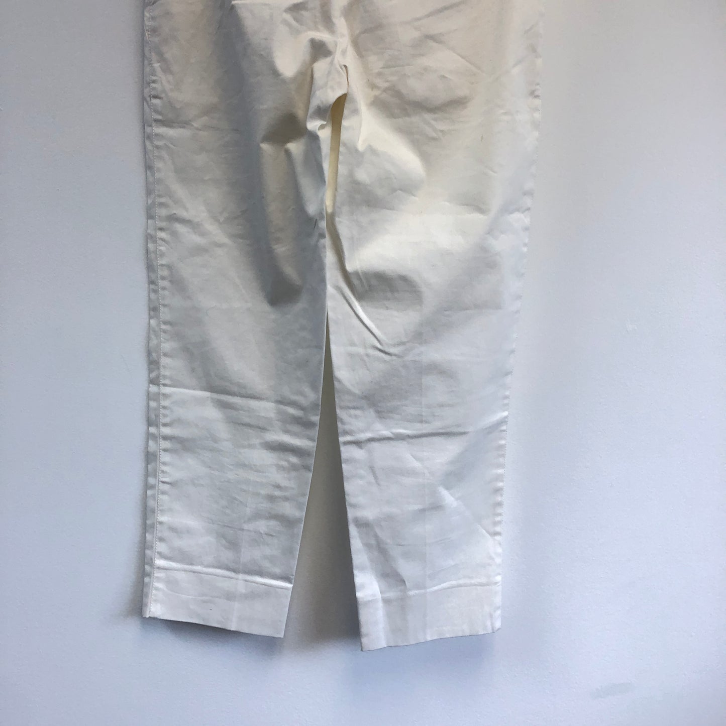 Miu Miu White Cotton-Blend Cropped Trousers Size 38