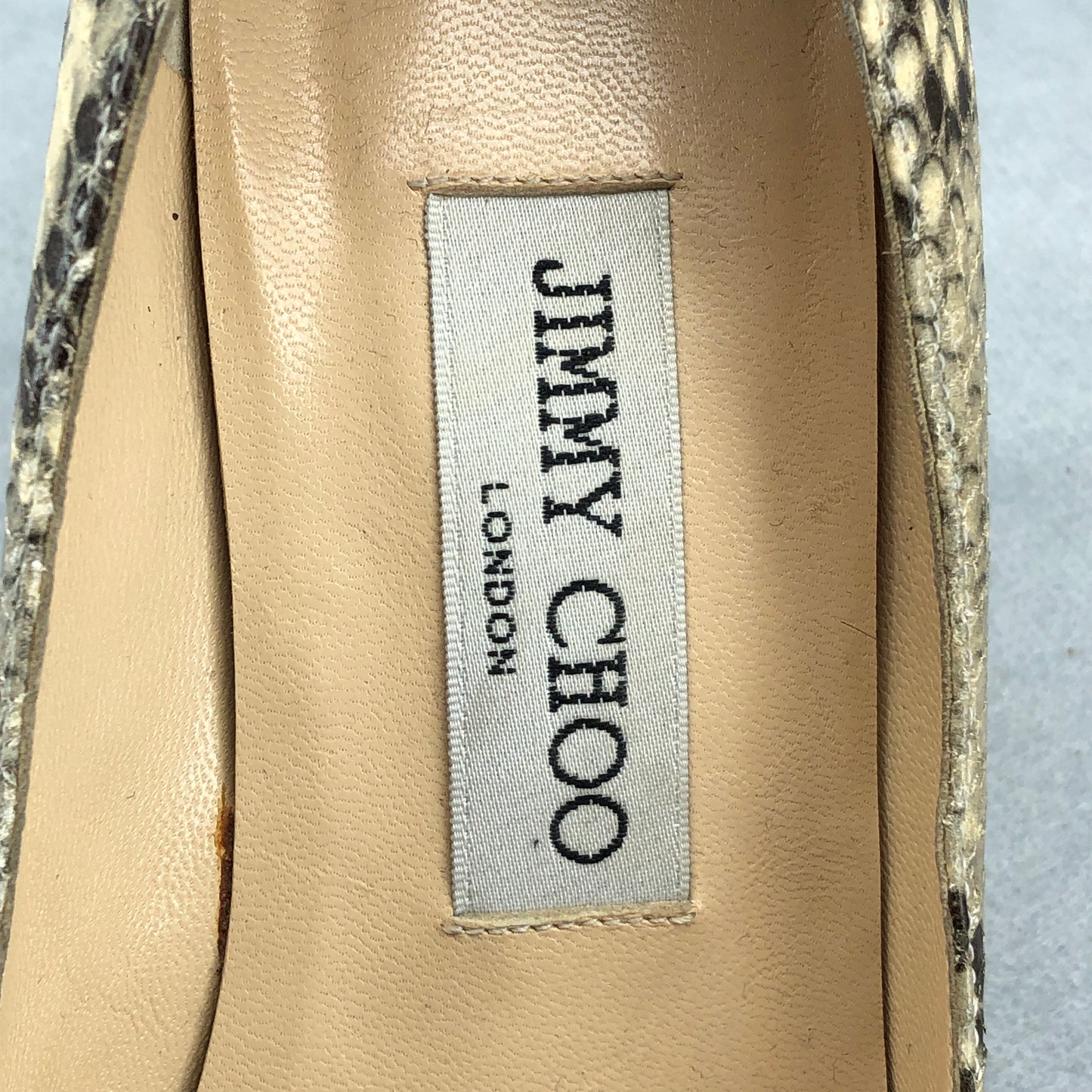 Jimmy Choo Genuine Snake Skin Pointed Stiletto Pumps 35