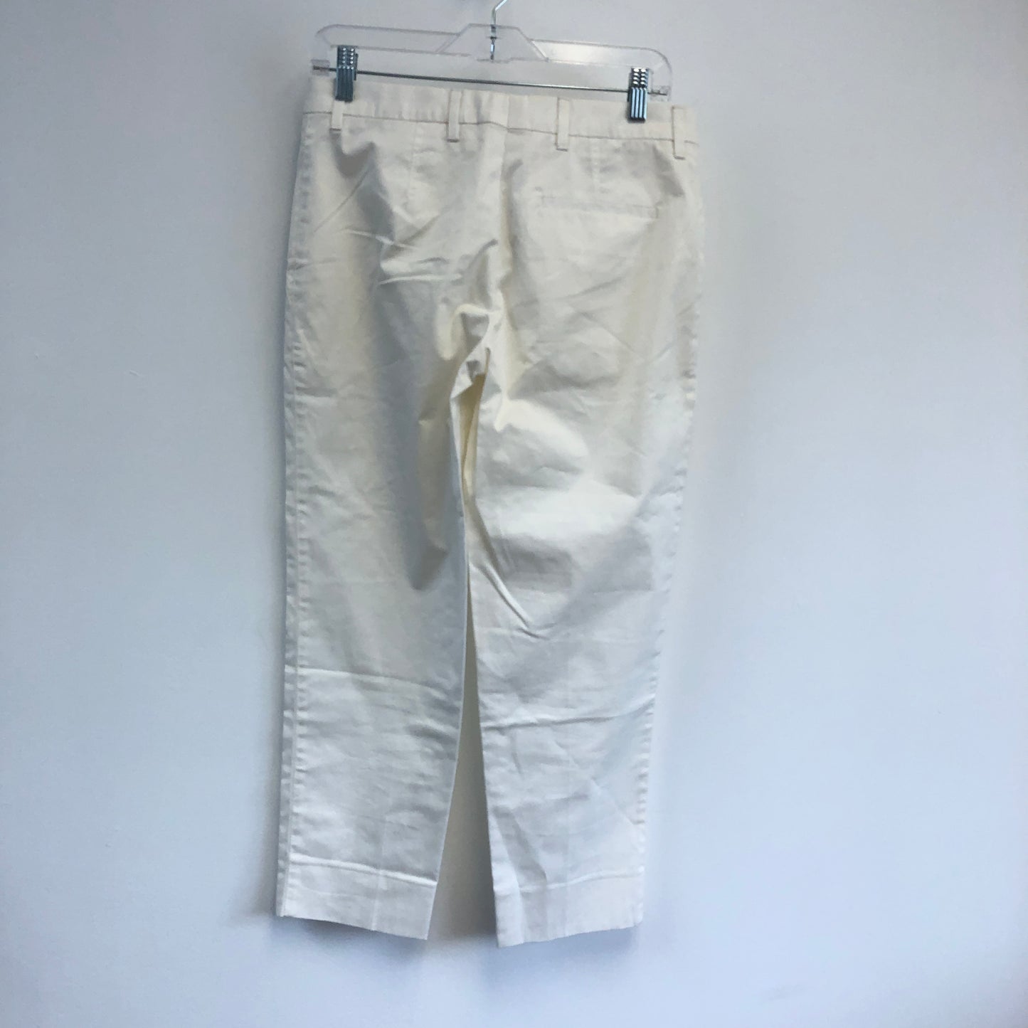 Miu Miu White Cotton-Blend Cropped Trousers Size 38