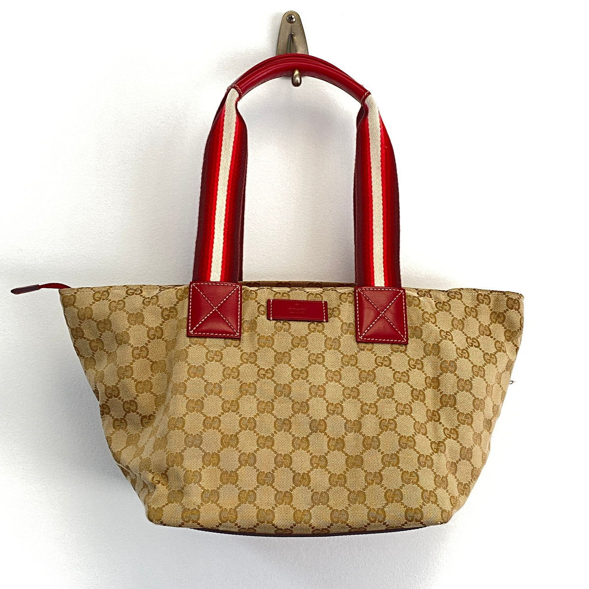 Gucci Beige GG Supreme Canvas  Sherry Line Tote Bag