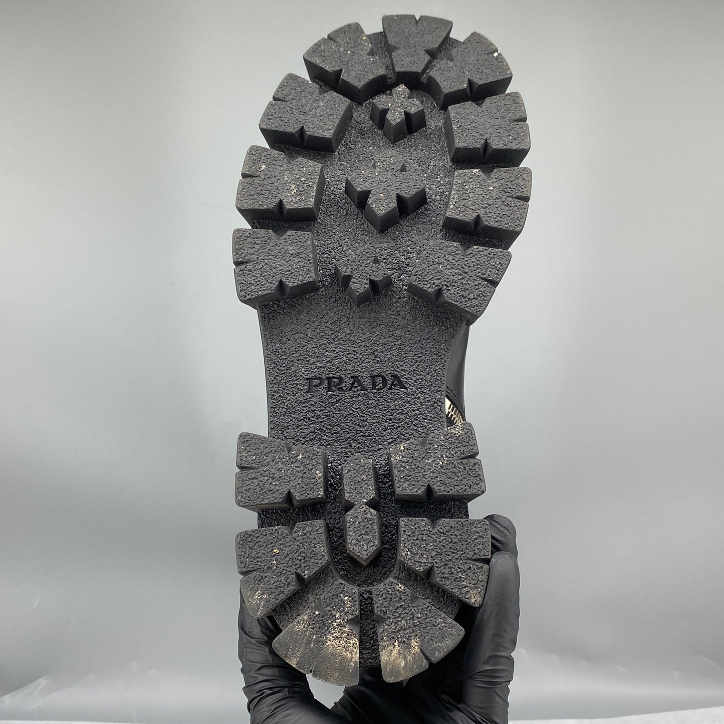 Prada Black Lace‑Up Combat Tall Boots Women Shoes Size 37
