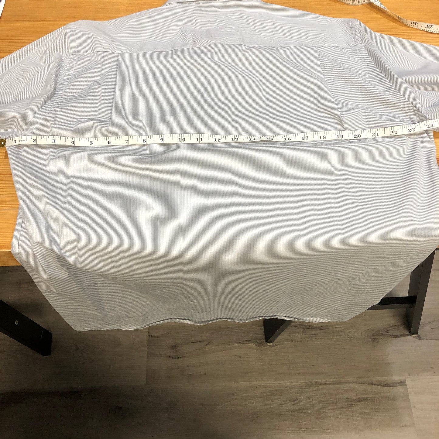 Saint Laurent Light Grey Striped Cotton Button-Down Shirt