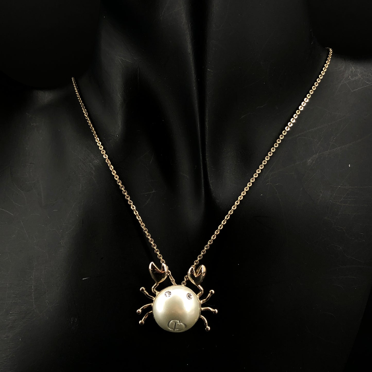 Christian Dior Spider Pearl Pendant Necklace