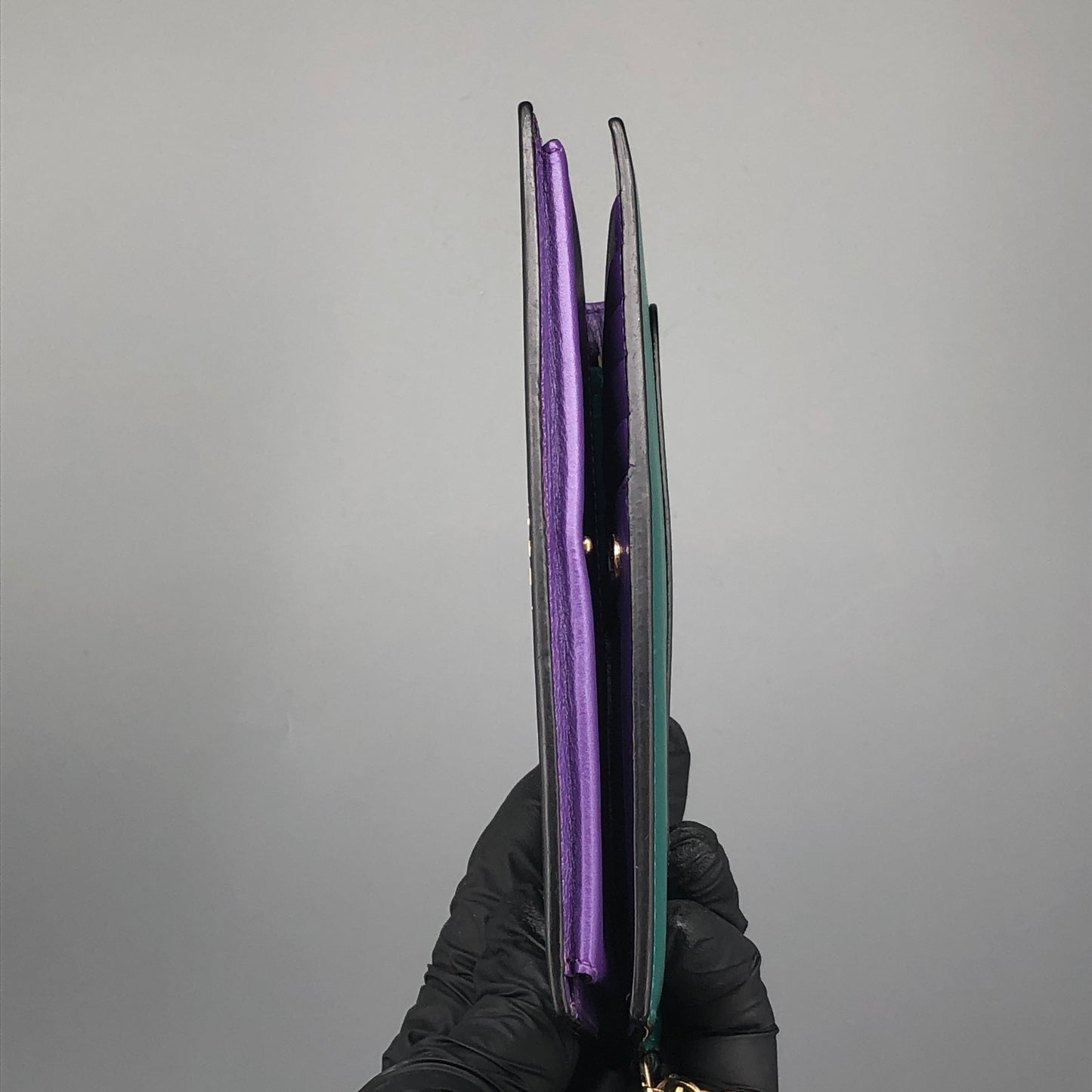 Bvlgari Serpenti Forever Green & Purple Leather  Wallet