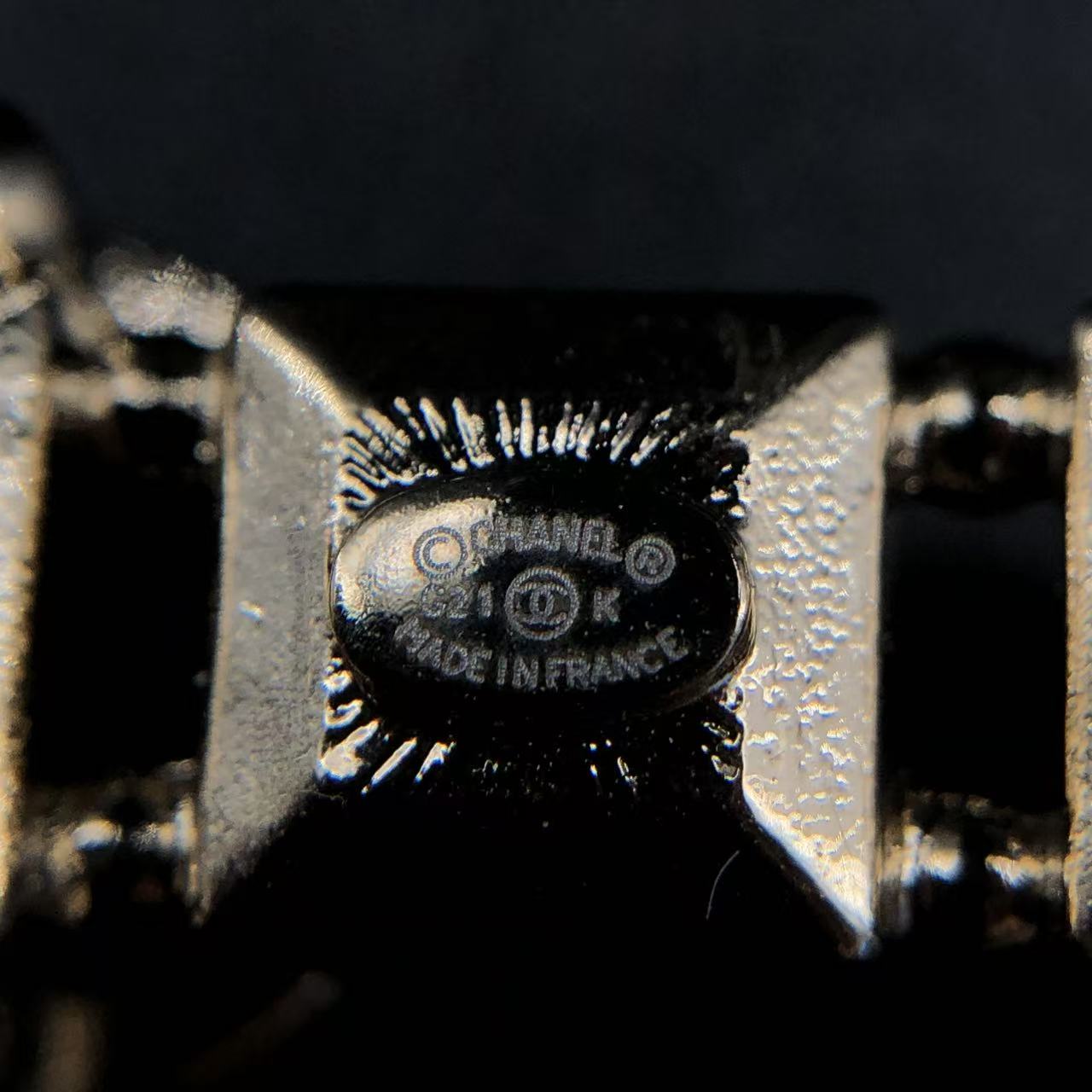 Chanel Crystal Hairpin with CC Logo
