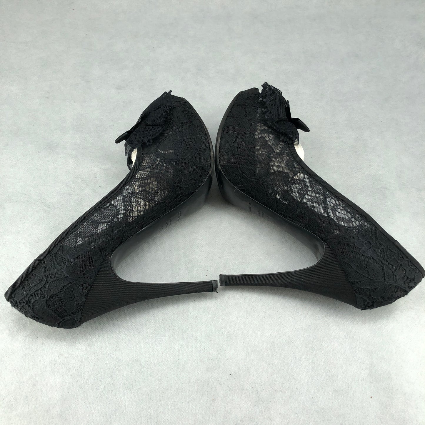 Dolce & Gabbana Lace Platform Peep-Toe Pumps Black Women’s Size 36.5