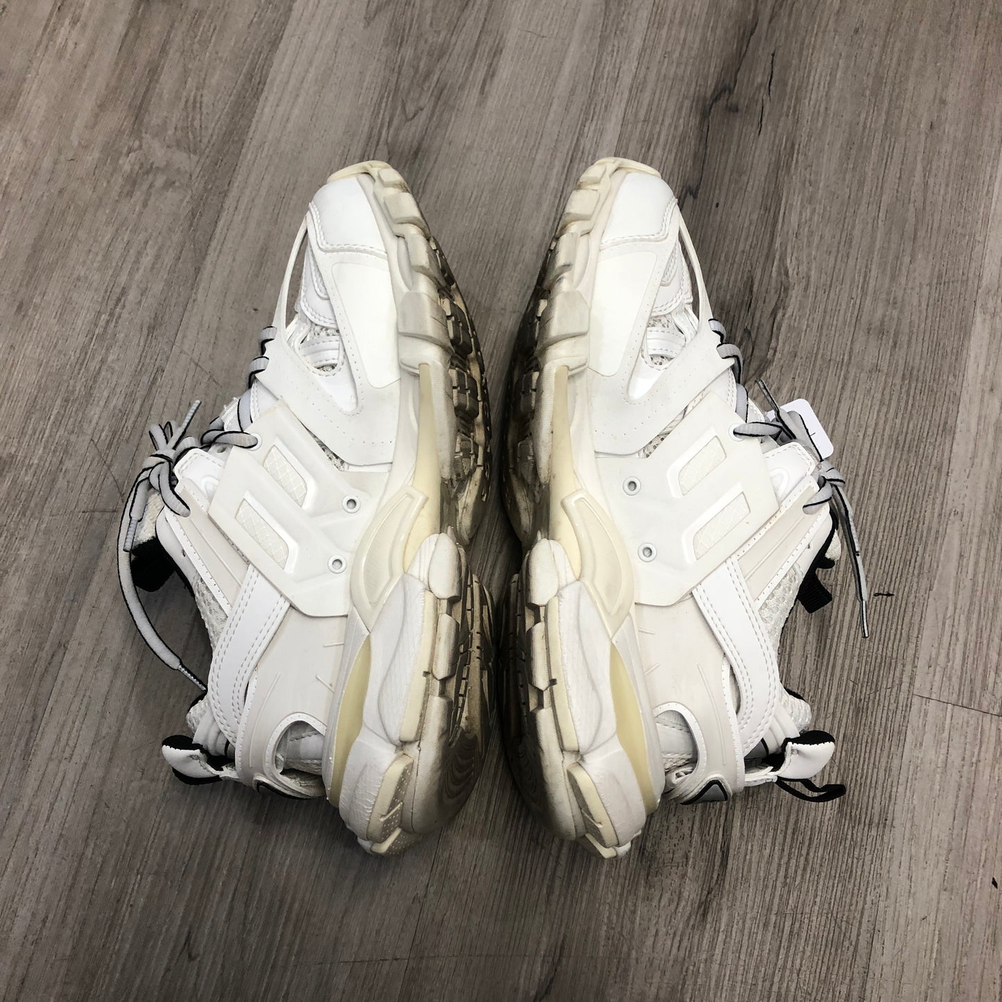 Balenciaga Women's Triple S Mesh Leather Chunky Platform Sneaker Shoes 36 White