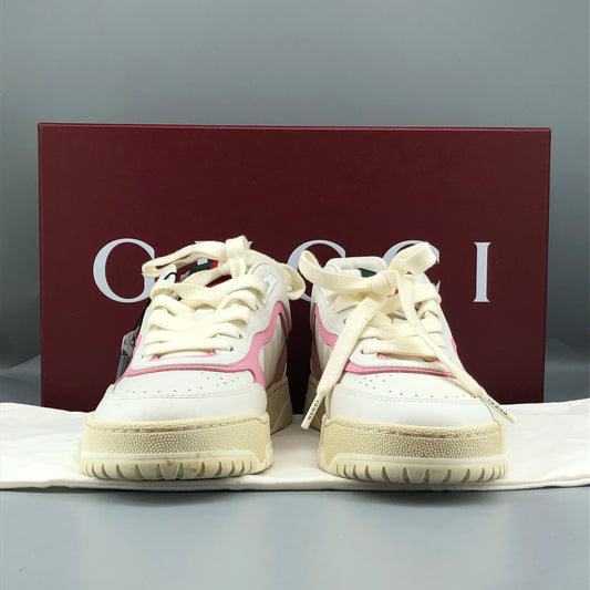 Gucci Women’s Low-Top Retro Sneakers 37 cream/pink