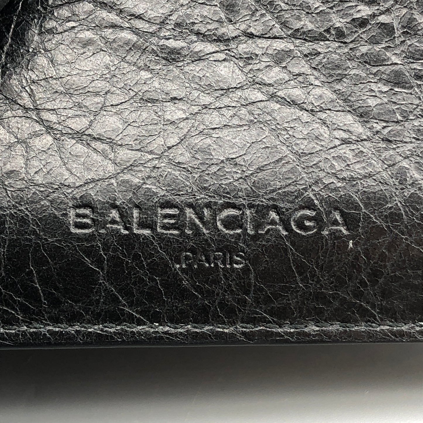 Balenciaga Classic City Zip Card Holder Black Leather