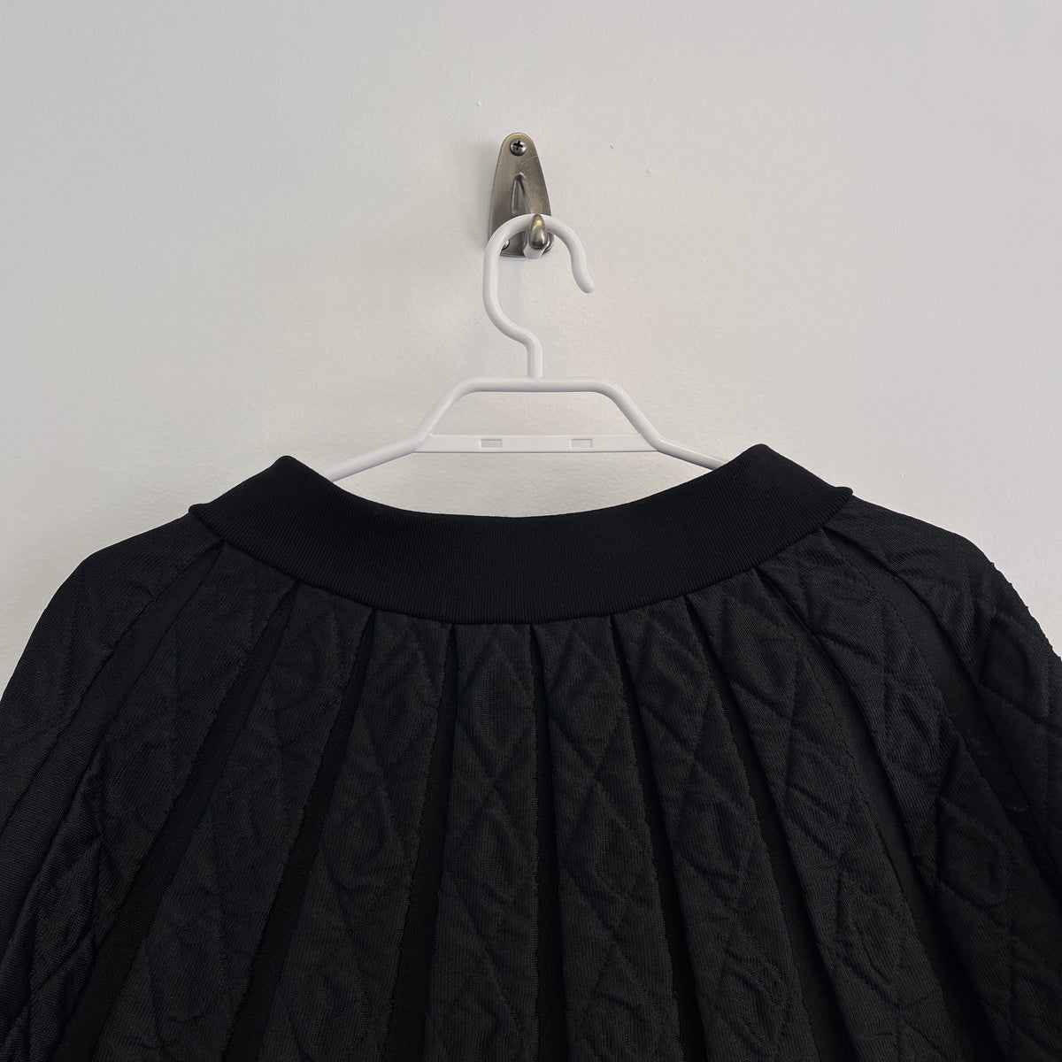 Louis Vuitton Black Crinkled Pleated Mini Skirt Size S