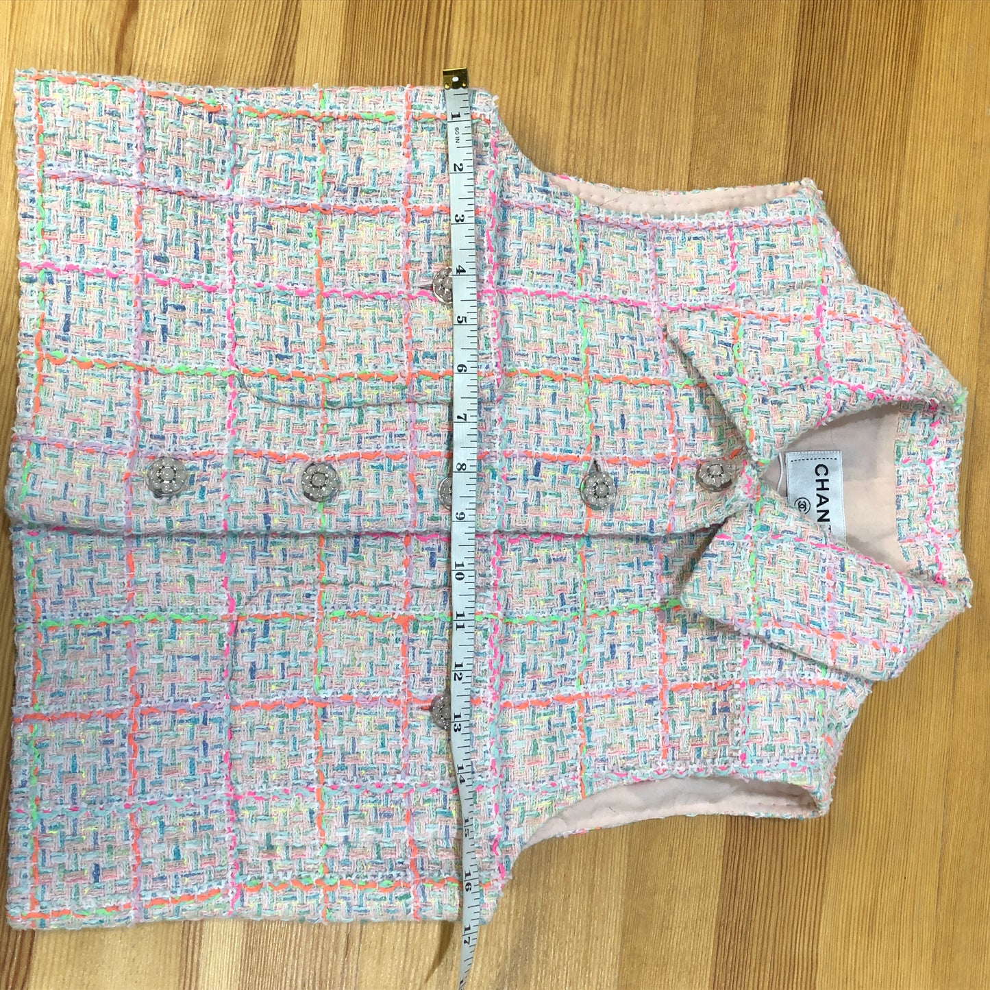 Chanel multi-color plaid size 36