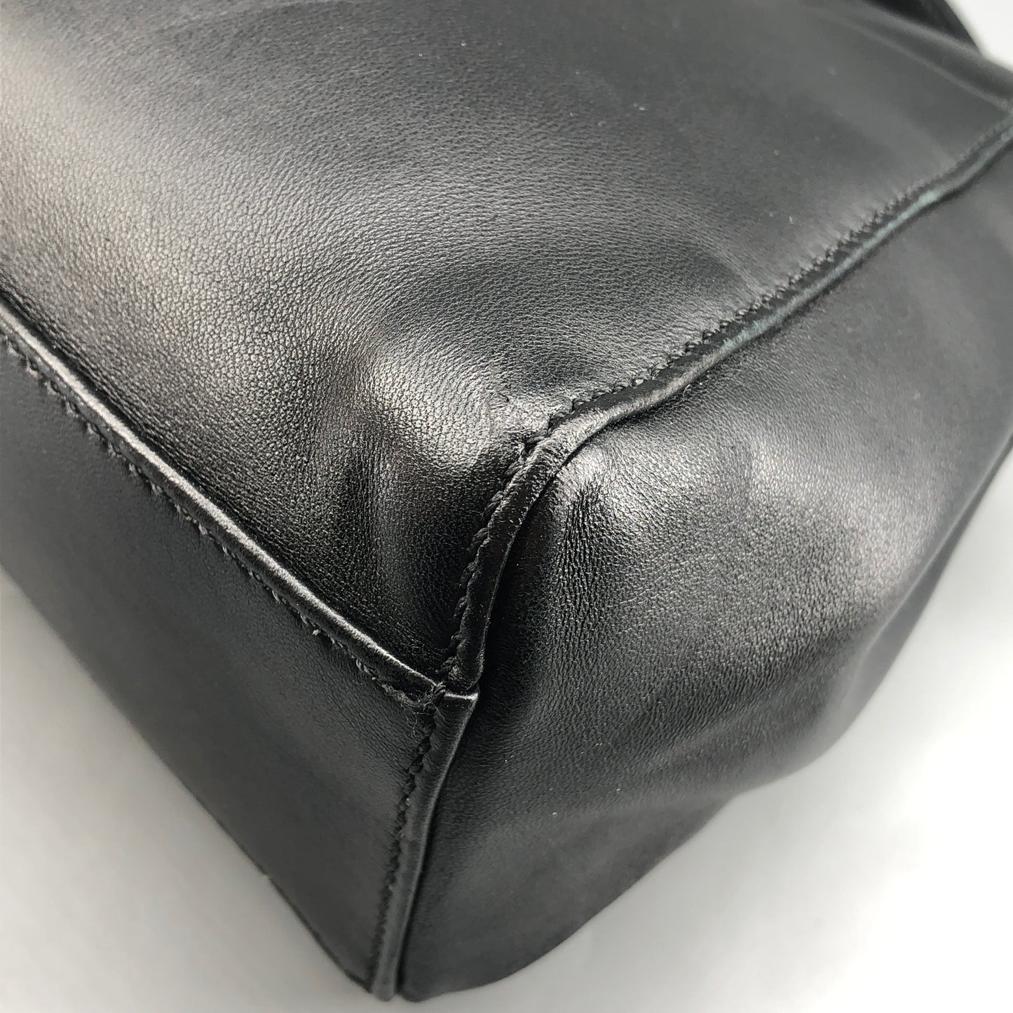 Fendi Mini Black Smooth Leather Peekaboo Handbag